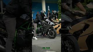 🥵Ninja H2R Vs ZX10R Exhaust Sound😱  ytshorts shortsfeed bikerider viral shorts [upl. by Lally]