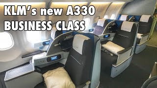 Check out KLMs refitted A330 Business Class to Vancouver [upl. by Kane]