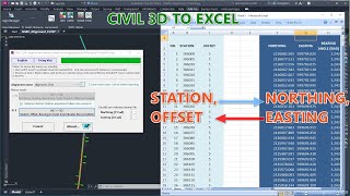 Station Offset Coordinates to Excel  Intro [upl. by Albertine89]