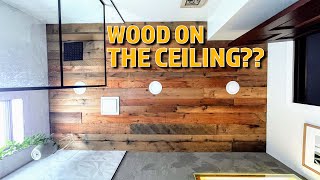 How to Install a Wood Ceiling  Bathroom Remodel Part 9 [upl. by Constantina]