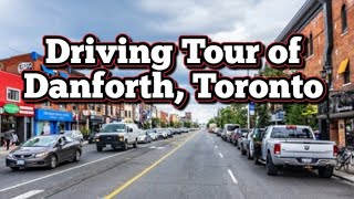 Driving Tour of Danforth Toronto 🇨🇦 toronto canadavlogs torontolife [upl. by Nirek590]