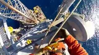 GoPro Rope Access at Seadrill West Leda Jackup Rig Offshore [upl. by Nalid]