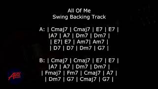 All Of Me  Swing Tempo 100 Backing Track [upl. by Micah]