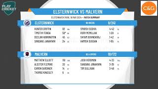 Victorian SubDistrict CA  South East 4th XI Div 2  GRAND FINAL  Elsternwick v Malvern  Day 2 [upl. by Valentina150]