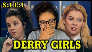 DERRY GIRLS SEASON 1 EPISODE 1 REACTION [upl. by Ayn754]