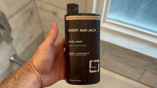 Every Man Jack Nourishing Amber  Sandalwood Mens Body Wash  1 Minute Review [upl. by Elonore]