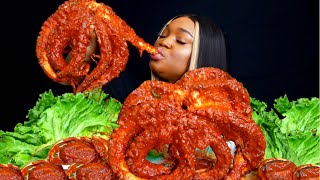 ASMR EATING MUKBANG SPICY OCTOPUS EATING MUKBANG  OCTOPUS SEAFOOD  BRAISED 4KG OCTOPUS  MUKBANG [upl. by Viveca551]