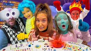 iNSiDE OUT 2 FAMiLY in real life Adley Niko amp Navey trick or treat costumes a Mouse inside House [upl. by Anirres]