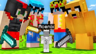 Minecraft ACENIX PEQUEÑO vs 4 ASESINOS 😱🔪 MINECRAFT SPEEDRUN con los COMPAS [upl. by Bram]