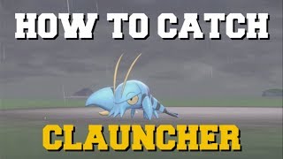 HOW TO CATCH CLAUNCHER IN POKEMON SWORD AND SHIELD SUPER RARE POKEMON 1 ENCOUNTER RATE [upl. by Digirb]