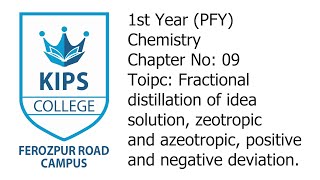 Fractional distillation of idea solution zeotropic and azeotropic  Positive and Negative Deviation [upl. by Novrej]