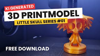 3D Druckvorlage  Little Skull Series 01  Free Download  bambulab 3dprinted ai [upl. by Nohcim466]