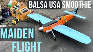 Balsa USA Smoothie RC Plane Kit Build No 47 MAIDEN FLIGHT with OS Engines 46 AX2 [upl. by Moss]