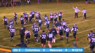 Nekoosa Football vs Columbus 91214 [upl. by Veda105]