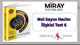 Miray Yayınları TYT Kimya Soru Bankası Mol Sayısı Hacim İlişkisi Test 6 [upl. by Chao]