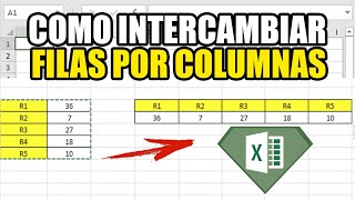 Como Trasponer datos en excel 2020 Filas por columnas [upl. by Elak783]