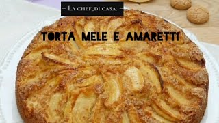 TORTA MELE E AMARETTI  RICETTA FACILE E VELOCE [upl. by Gudren]