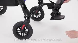 Strollaid Heavy Duty Rollator amp Transport Chair 2 IN 1 Assembly Video [upl. by Mic350]