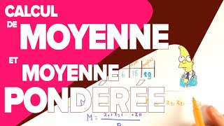 Statistique  Moyenne et Moyenne Pondérée  Mathrix [upl. by Lovering]