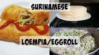 Recipe How To Make Surinamese LoempiaEggroll  CWF [upl. by Temme575]