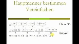 Gleichungen mit Brüchen und x auf beiden Seiten [upl. by Rhee]