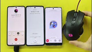 Connect computer mouse to phone Incoming and Outgoing Call Poco X6 vs Realmi 11pro vs Redmi 13note [upl. by Jeffie8]