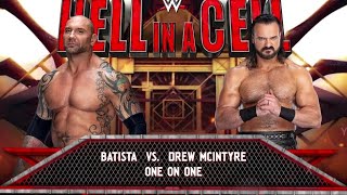 Batista vs Drew McIntyre  WWE Hell in a Cell  WWE 2K24 Mobile  Full Match Gameplay [upl. by Korman]