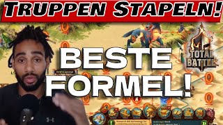 Total Battle Beste Formel zum Truppenstapeln Wie funktioniert das [upl. by Htenay929]