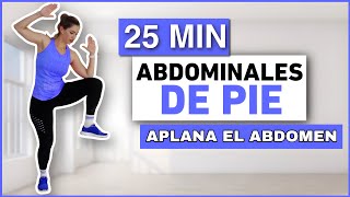 LA MEJOR RUTINA DE ABDOMINALES DE PIE para Reducir Cintura y Aplanar Abdomen 25 Min  NatyGlossGym [upl. by Horwath160]