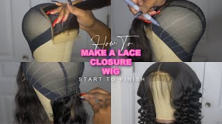 How To Make A Lace Closure Wig For BEGINNERS  VERY DETAILED  Ishowbeauty [upl. by Ljoka266]