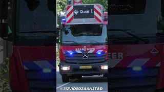 Autoladder 133251 Brandweer Dirk Amsterdam met spoed naar een woningbrand feuerwehr firebrigade [upl. by Nanor]