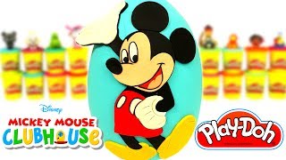 Ovo Surpresa Gigante da Casa do Mickey Mouse em Português Brasil de Massinha Play Doh [upl. by Anad]