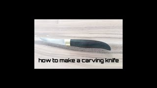 Making a carving knife from scrap kitchen knifeHow to [upl. by Landrum]