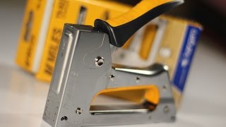 How to Operate a Staple Gun Basics using Kangaro hand tacker [upl. by Lekkim]