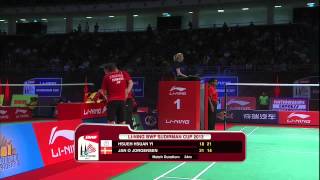 QF  MS Highlight  Hsueh Hsuan Yi vs Jan O Jorgensen  2013 Sudirman Cup [upl. by Diskson]