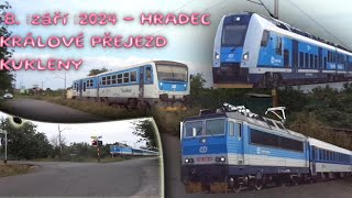 8 září 2024  HRADEC KRÁLOVÉ PŘEJEZD KUKLENY [upl. by Mihalco812]