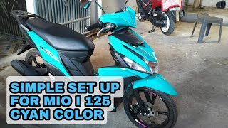 Yamaha Mio I 125 CyanAqua Blue Color Set Up [upl. by Emiolhs]