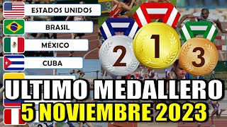 ULTIMO MEDALLERO Juegos Panamericanos 2023 hoy 5 noviembre ASI CIERRA la tabla hoy domingo dia 16 [upl. by Gombosi926]