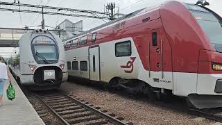 Sweden Västerås departing with SJ train to Stockholm [upl. by Nilrak]