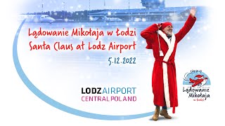 Lodz Airport  Lądowanie Mikołaja w Łodzi 2022 [upl. by Yenitirb458]