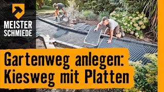 Gartenweg anlegen Kiesweg mit Platten  HORNBACH Meisterschmiede [upl. by Idonah29]