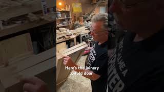 Here’s The Joinery Bifold Barn Door carpenter carpentry woodworking youtube youtubeshorts tips [upl. by Cordy]