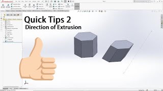 Solidworks Quick Tips 02  Direction of Extrusion [upl. by Almond]