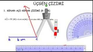 Kenar Açı Kenar Üçgen Çizimi [upl. by Eckel]