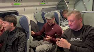 Liverpool Fans Sing Oh McAllister song in train 😂 [upl. by Aicela]