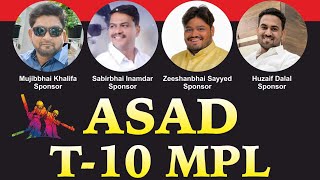 Day 1  Asad T10 MPL  Season 1  Solapur [upl. by Tuesday]