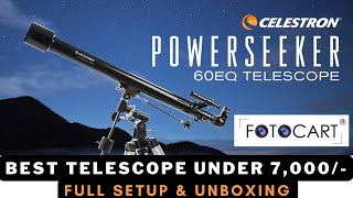 Best beginner telescope Celestron Powerseeker 60EQ Telescope Unboxing amp Setup [upl. by Henrique]