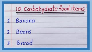 Carbohydrate food items  5  10 Carbohydrates name  Carbohydrates food name  Carbs food list [upl. by Eseenaj]