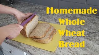 Homemade Whole Wheat Bread Recipe  Bread Machine Bread [upl. by Nhabois848]