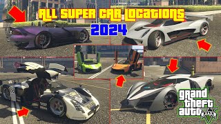 GTA 5  Story Mode Rare Super Cars Locations 2024 [upl. by Eemia]